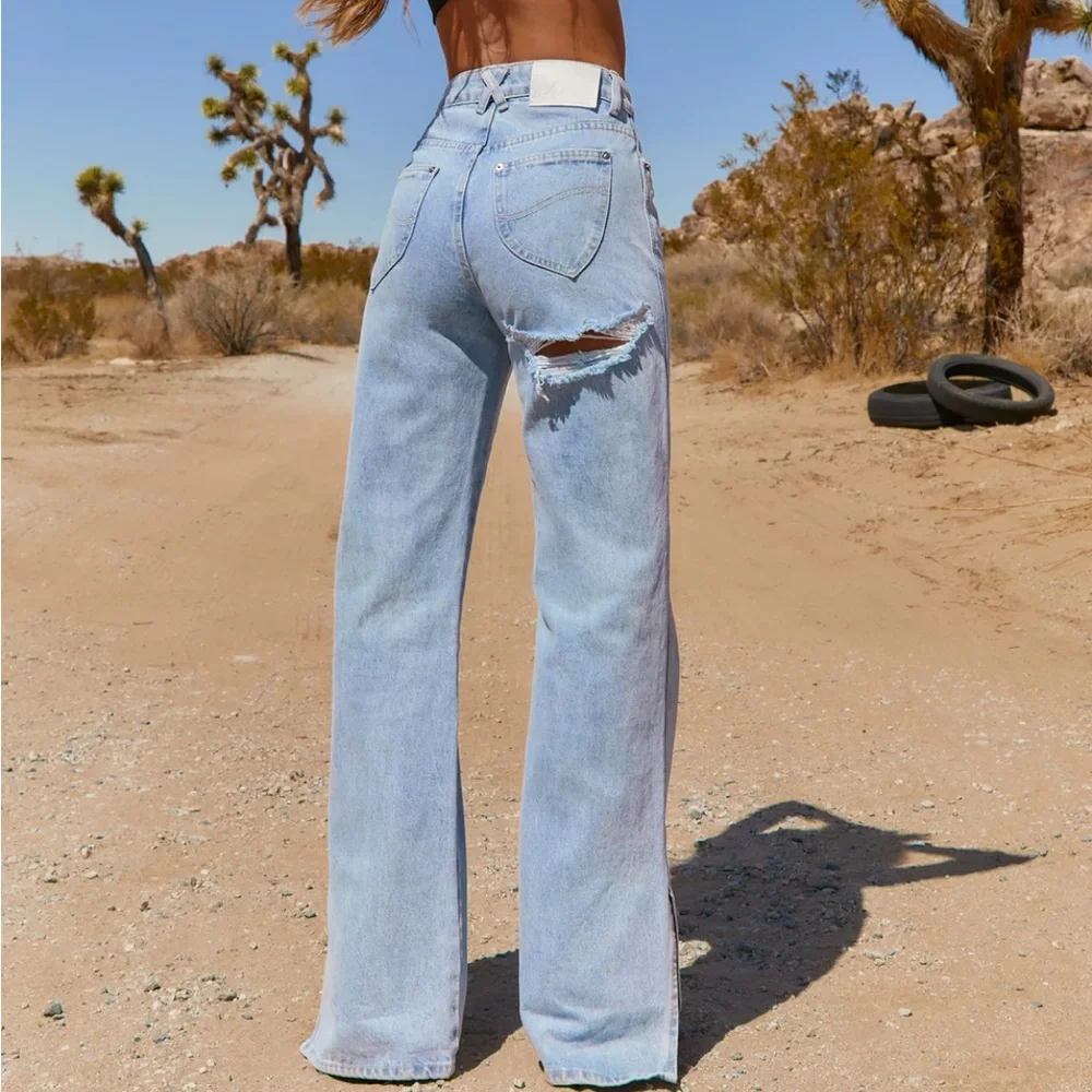Oh Polly split hem jeans - Picture 1 of 3